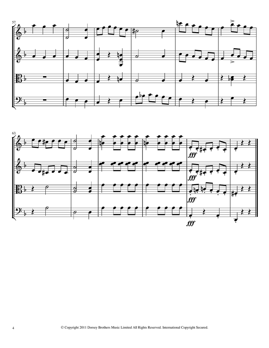 Capriol Suite Capriol Suite String Quartet scores gallery preview page 6