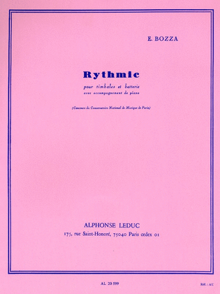 Rhythmic, For Timpani, Percussion And Piano