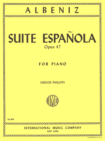 Suite Espanola, Opus 47 (for Piano)