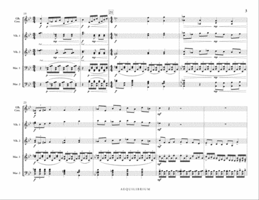 Aequilibrium Percussion Ensemble scores gallery preview page 4