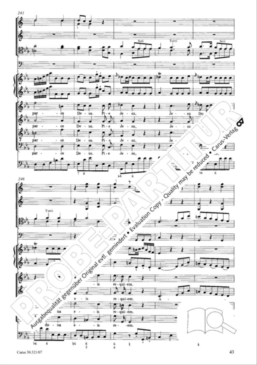 Requiem in C minor Requiem in C minor 4-Part scores gallery preview page 50