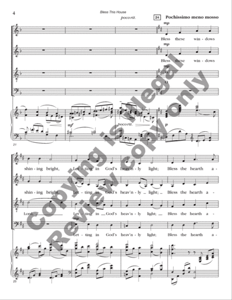 Bless this House 4-Part scores gallery preview page 5