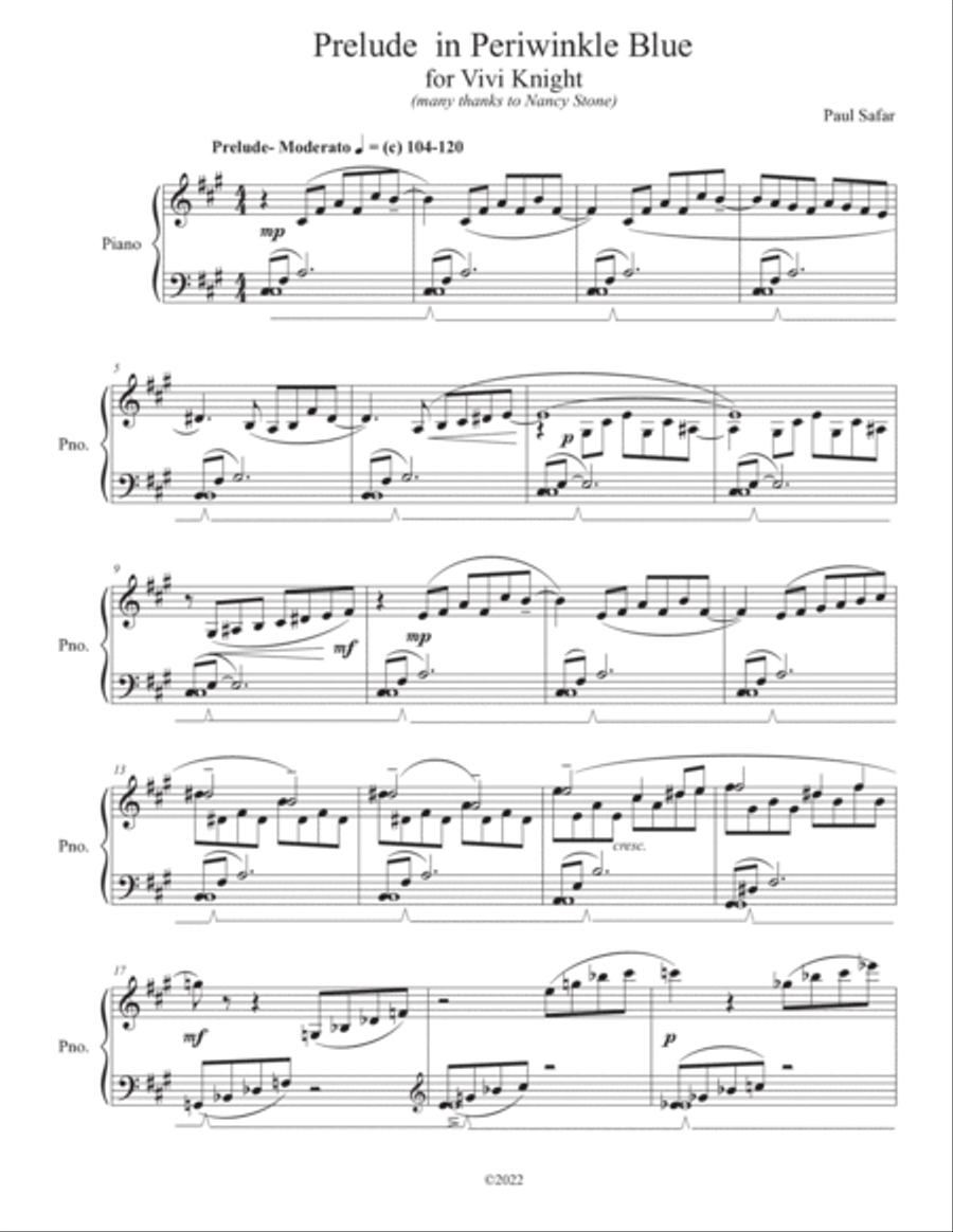 Prelude in Periwinkle Blue and Danza Fucshia Part scores gallery preview page 3