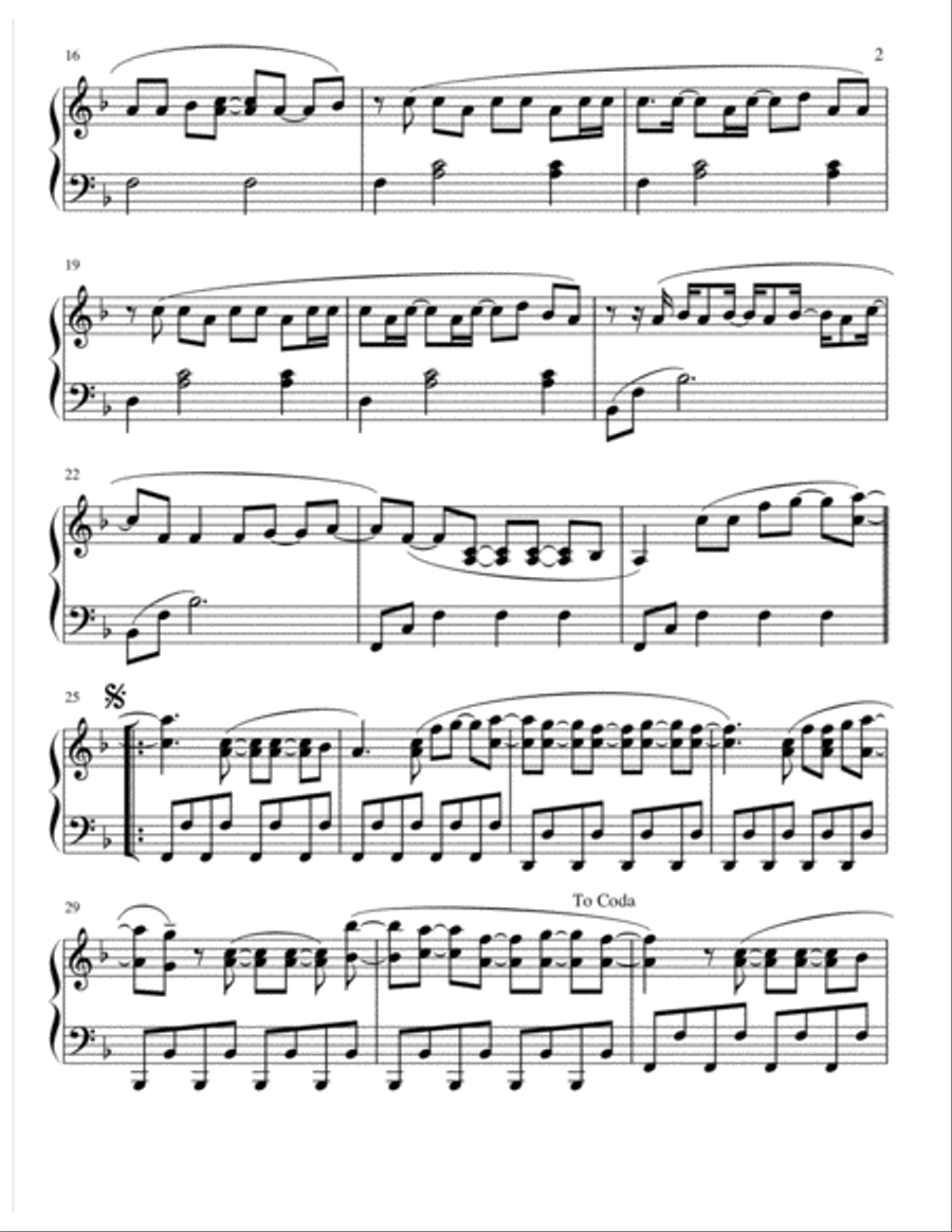 Just The Way You Are Piano Solo scores gallery preview page 3