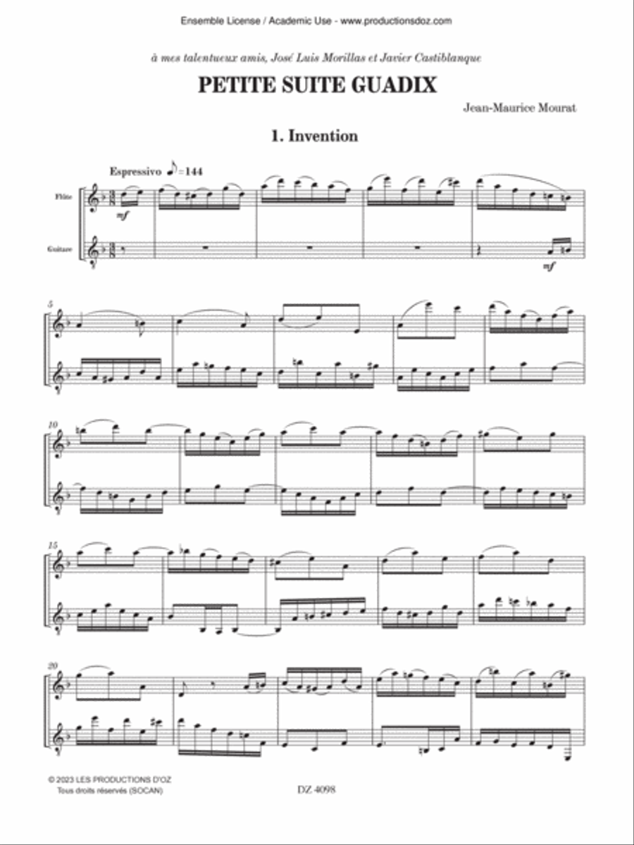 Petite suite Guadix Petite suite Guadix Flute scores gallery preview page 3