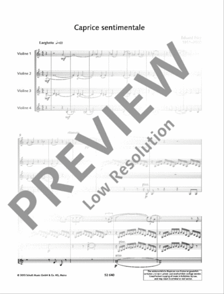 Caprice sentimentale Violin scores gallery preview page 4