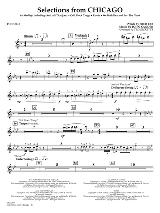 Selections from Chicago (arr. Ted Ricketts) - Piccolo
