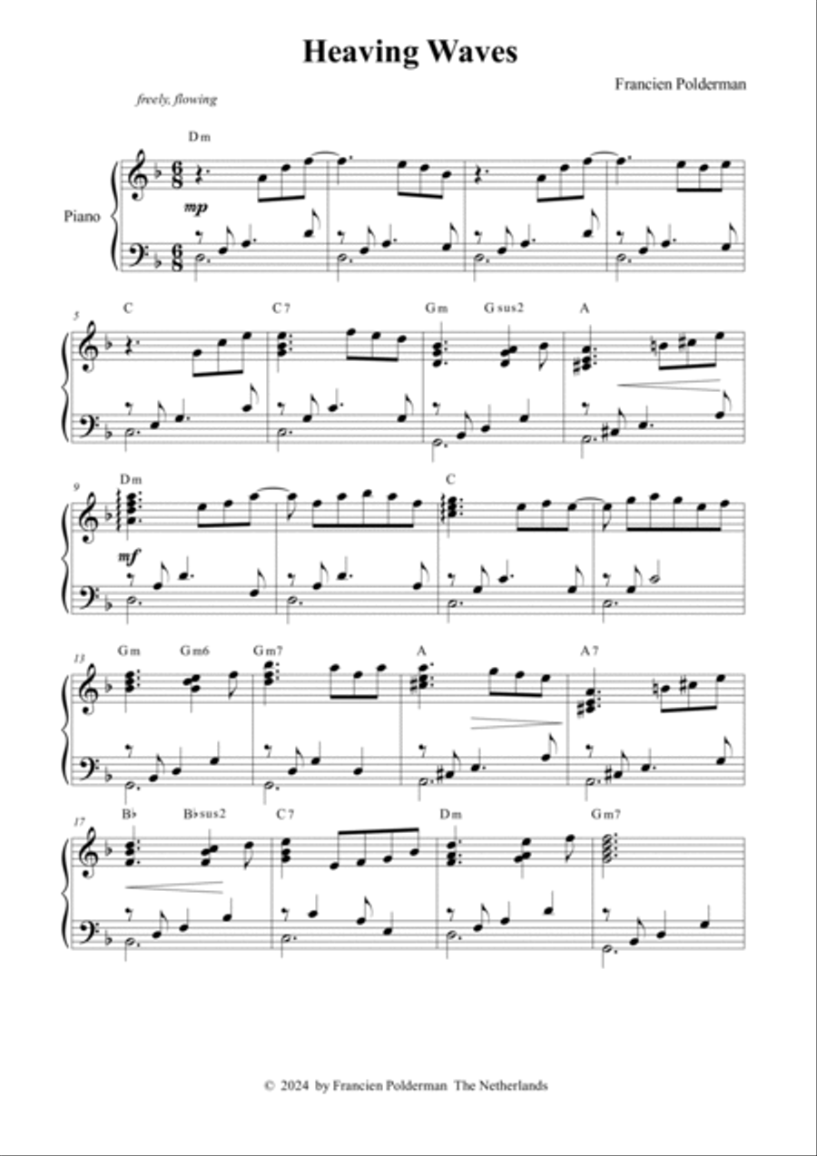 Heaving Waves - Piano Solo Piano Solo scores gallery preview page 2