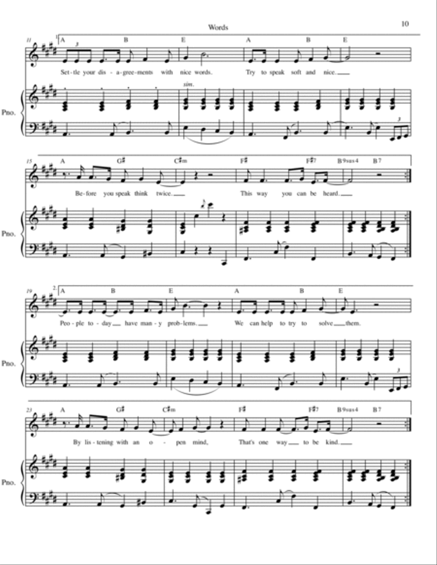 Nice Words Make Nice People Voice scores gallery preview page 2