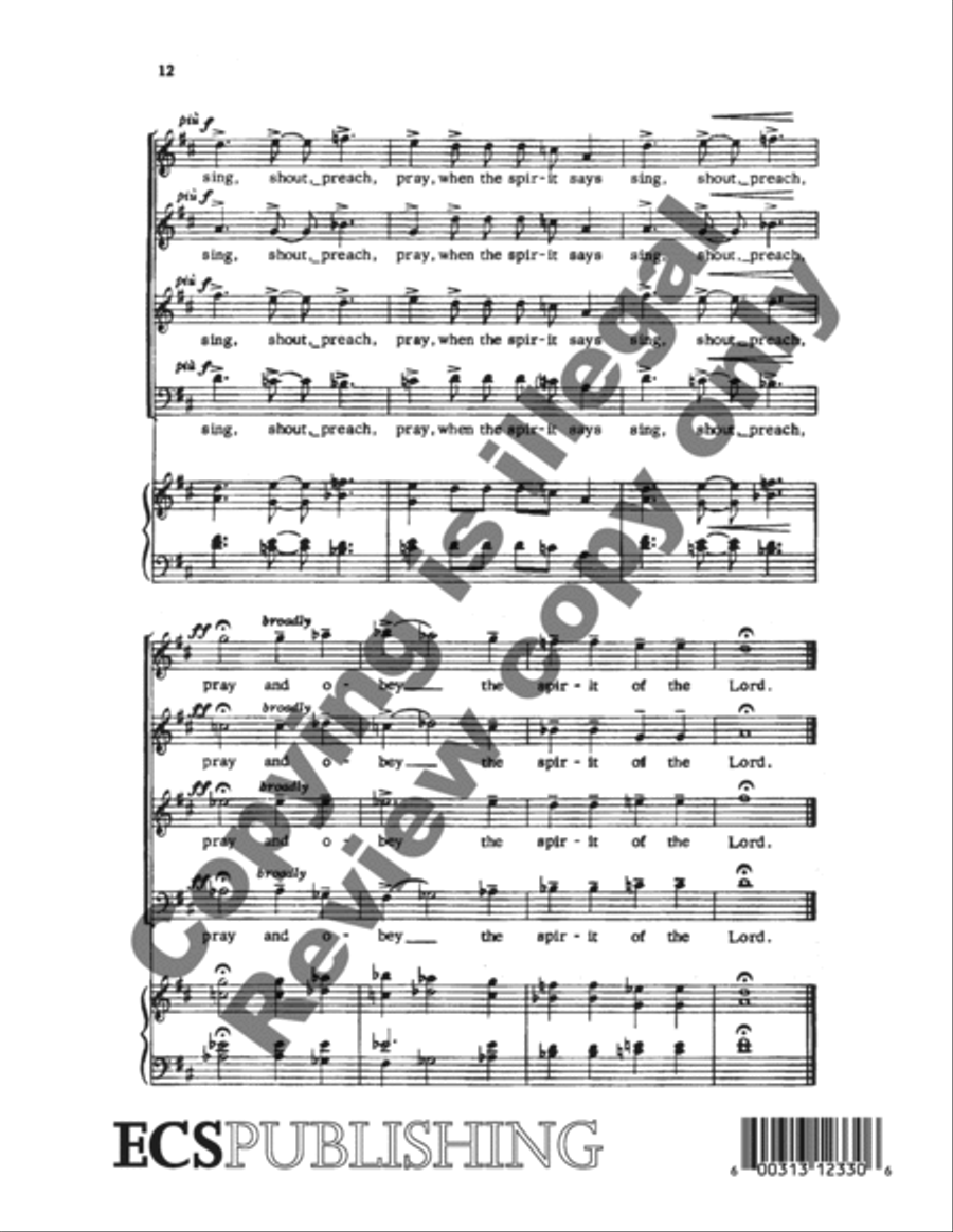I'm Gonna Sing 4-Part scores gallery preview page 8