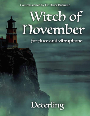 Book cover for Witch of November (for flute and vibraphone)