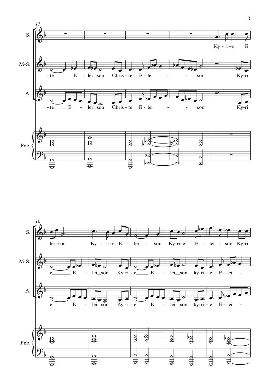 A Little Christmas Mass SSA scores gallery preview page 3