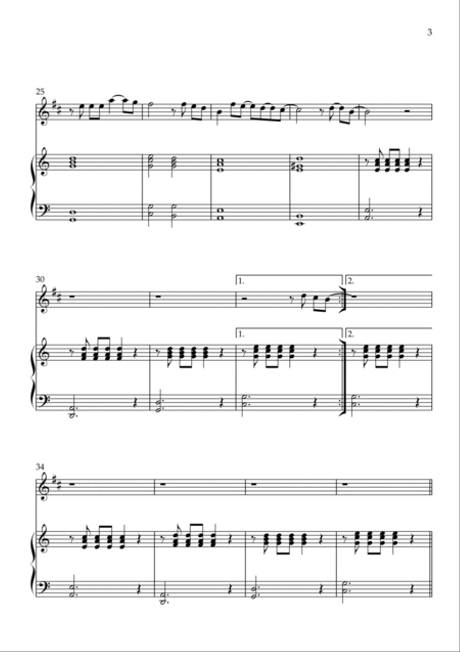 Flowers B-Flat Clarinet scores gallery preview page 3