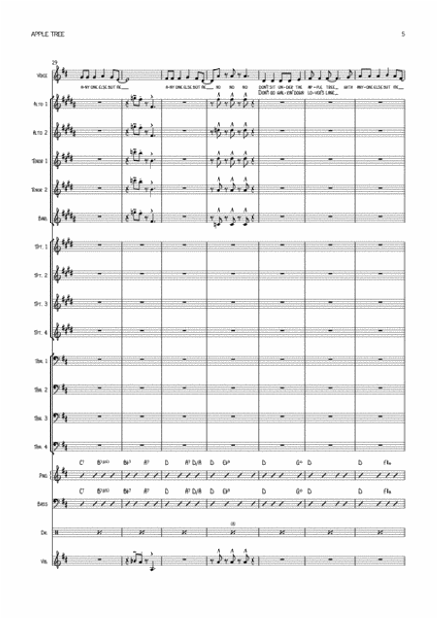 Don't Sit Under The Apple Tree (with Anyone Else But Me) Saxophone scores gallery preview page 5