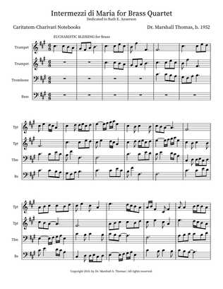 Intermezzi di Maria for Brass Quartet
