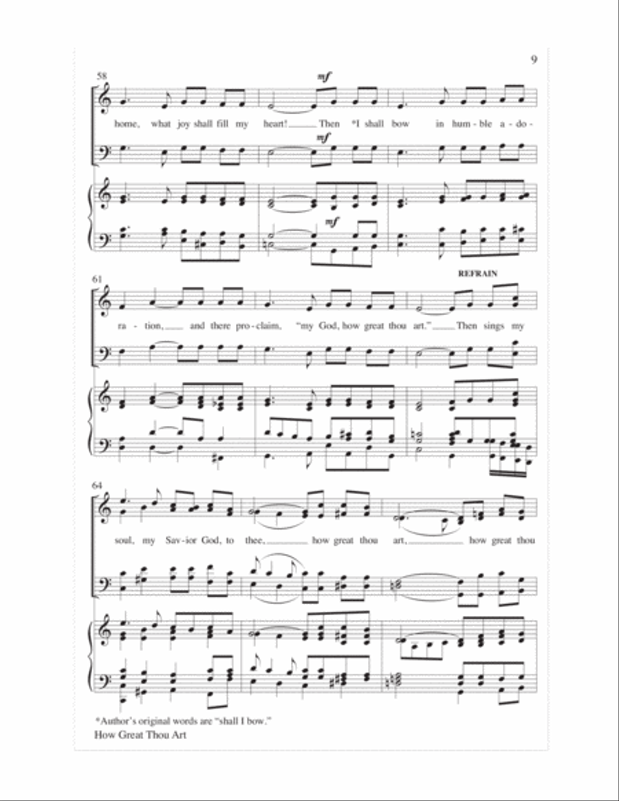 How Great Thou Art Choir scores gallery preview page 9