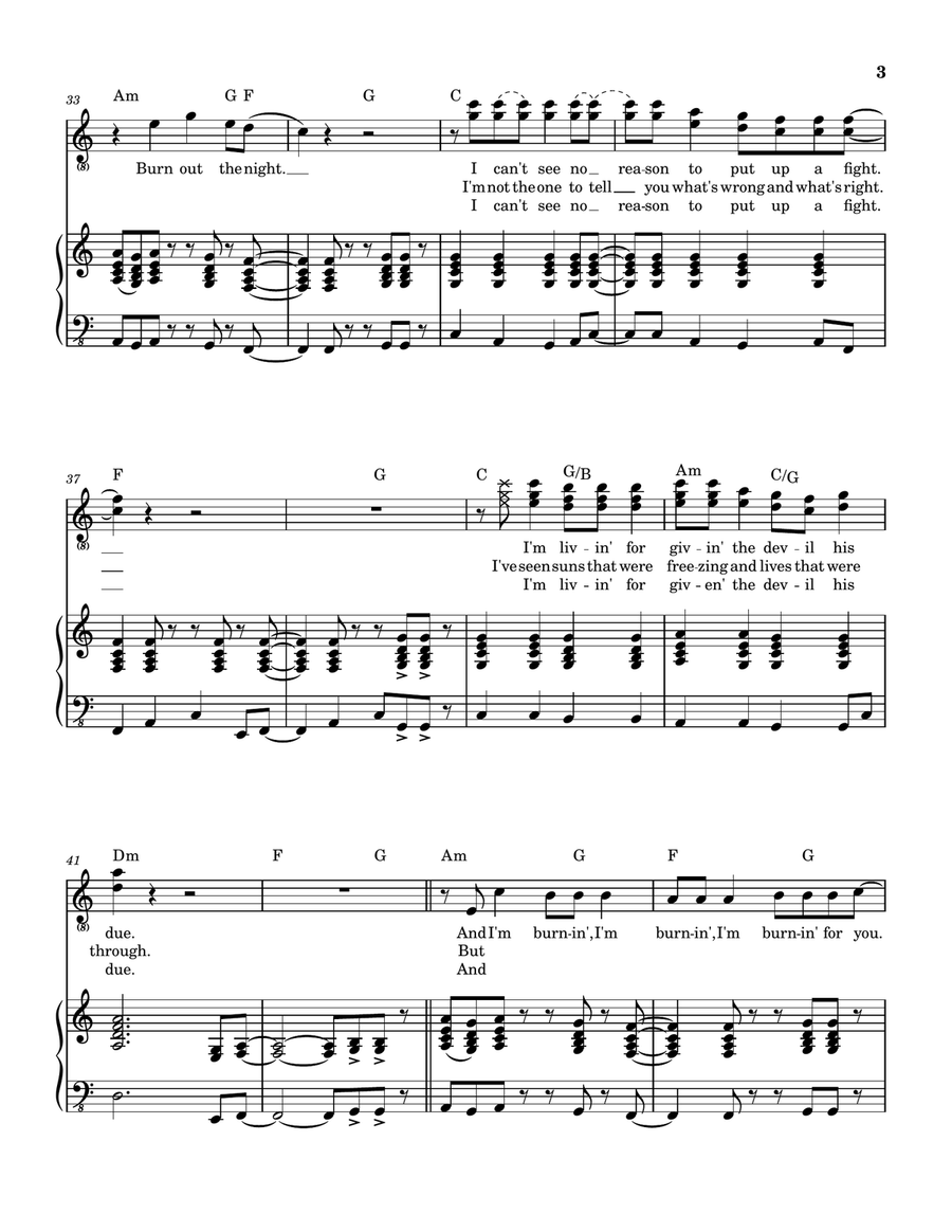 Burning For You Burning For You Piano, Vocal scores gallery preview page 4