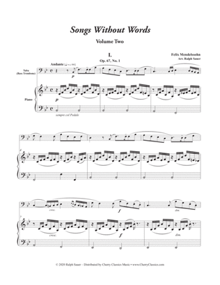 Six Songs Without Words for Tuba or Bass Trombone & Piano, Volume II