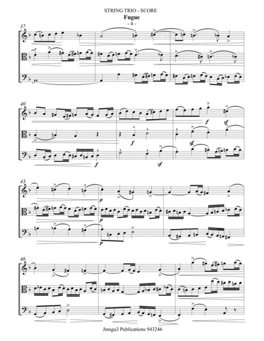 Rimsky-Korsakov: Fugue Op. 17 No. 1 for String Trio image number null