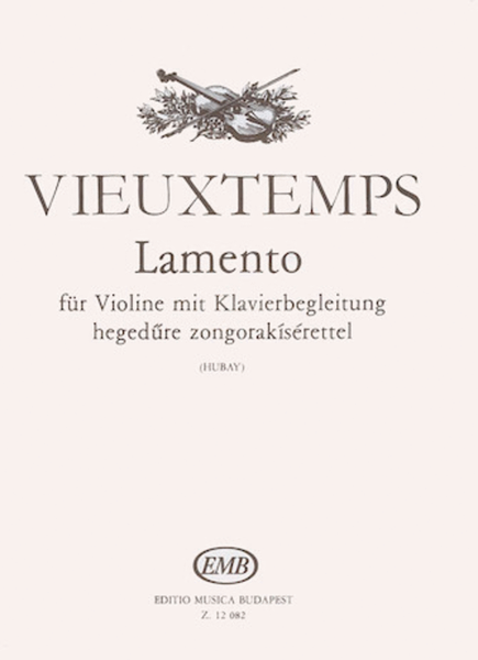 Lamento, Op. 48, No. 18 by Jeno Hubay Violin Solo - Sheet Music
