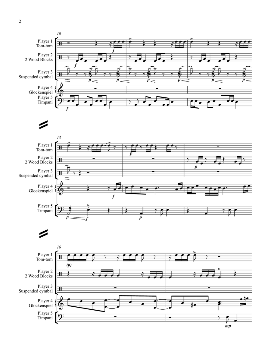 Three Visions Percussion Ensemble scores gallery preview page 4