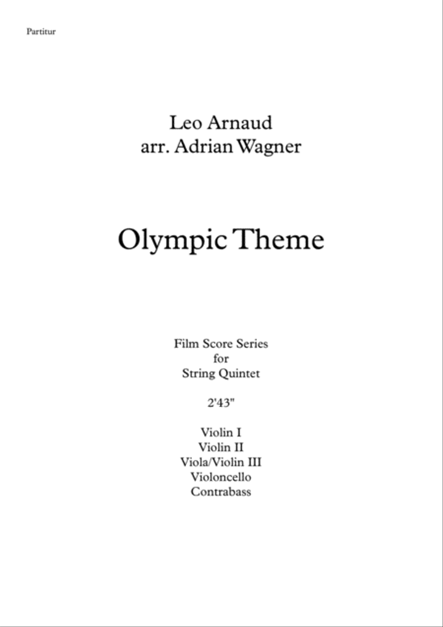 Bugler's Dream (Olympic Fanfare) String Quintet scores gallery preview page 2
