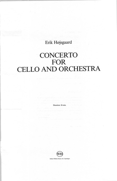 Concerto For Cello and Orchestra