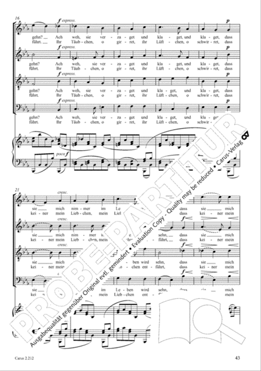 Love songs. Choral collection with CD 4-Part scores gallery preview page 35