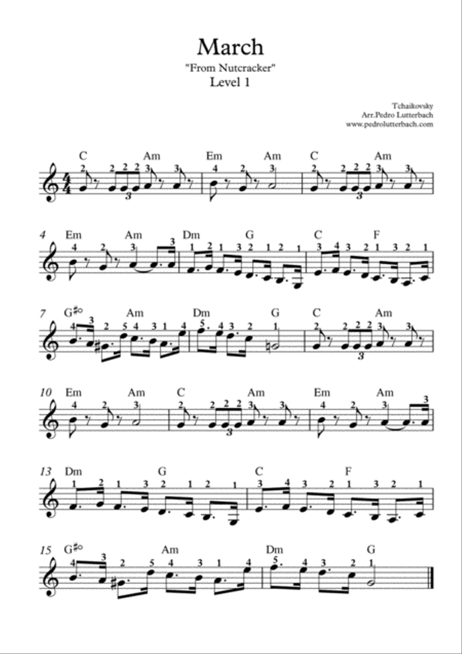 March From Nutcracker Easy Piano scores gallery preview page 1