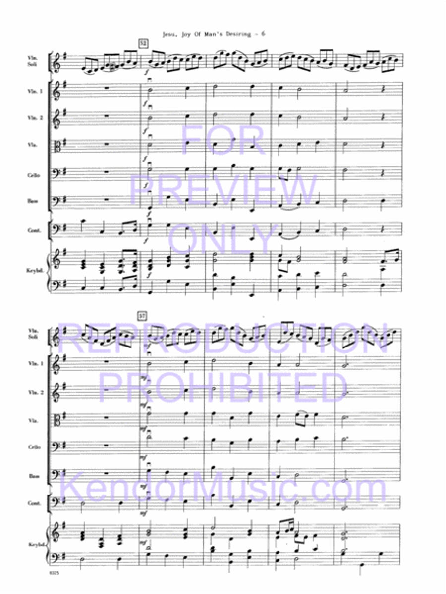 Jesu, Joy Of Man's Desiring String Orchestra scores gallery preview page 7