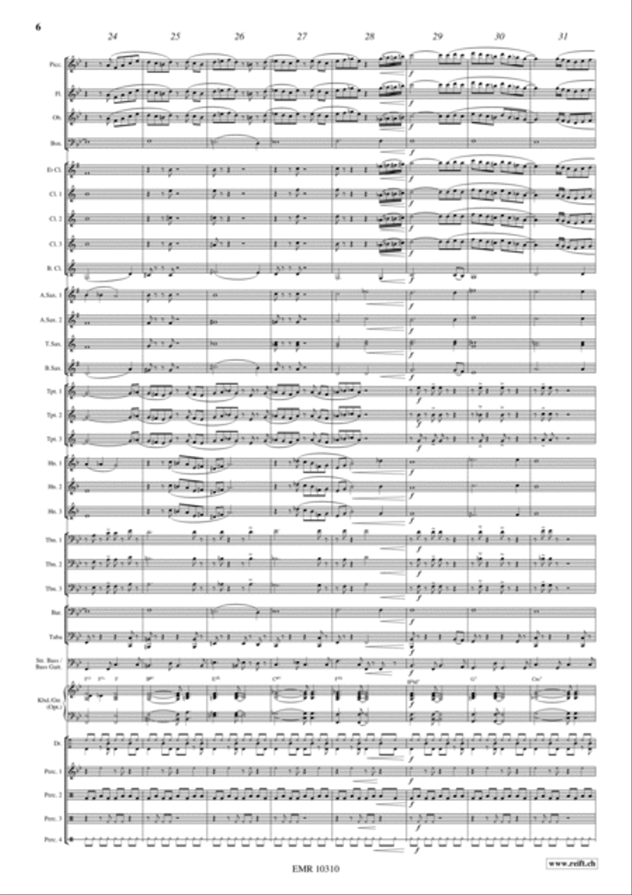Sentimental Bossa Sentimental Bossa Concert Band scores gallery preview page 7