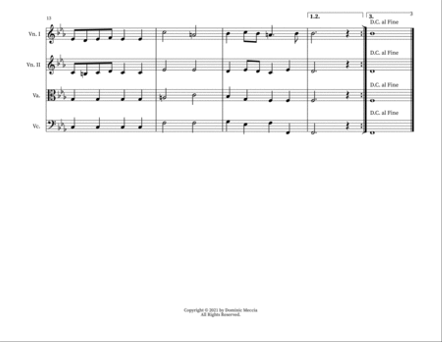 Thine Is the Glory Thine Is the Glory String Quartet scores gallery preview page 3