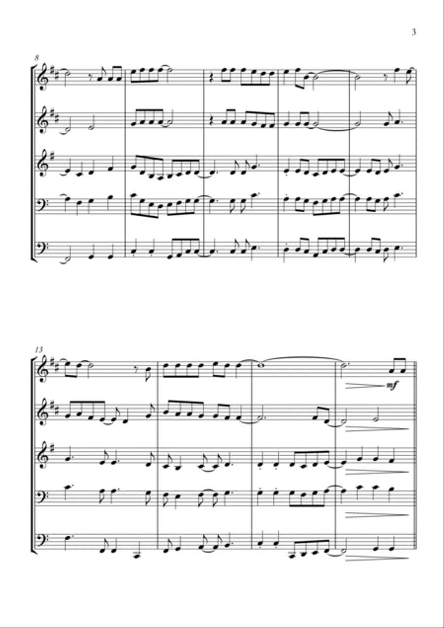 Marry You Marry You Brass Quartet scores gallery preview page 3