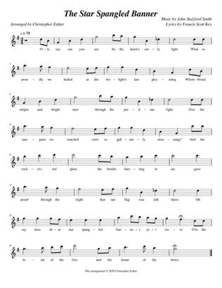 The Star Spangled Banner (Clarinet)
