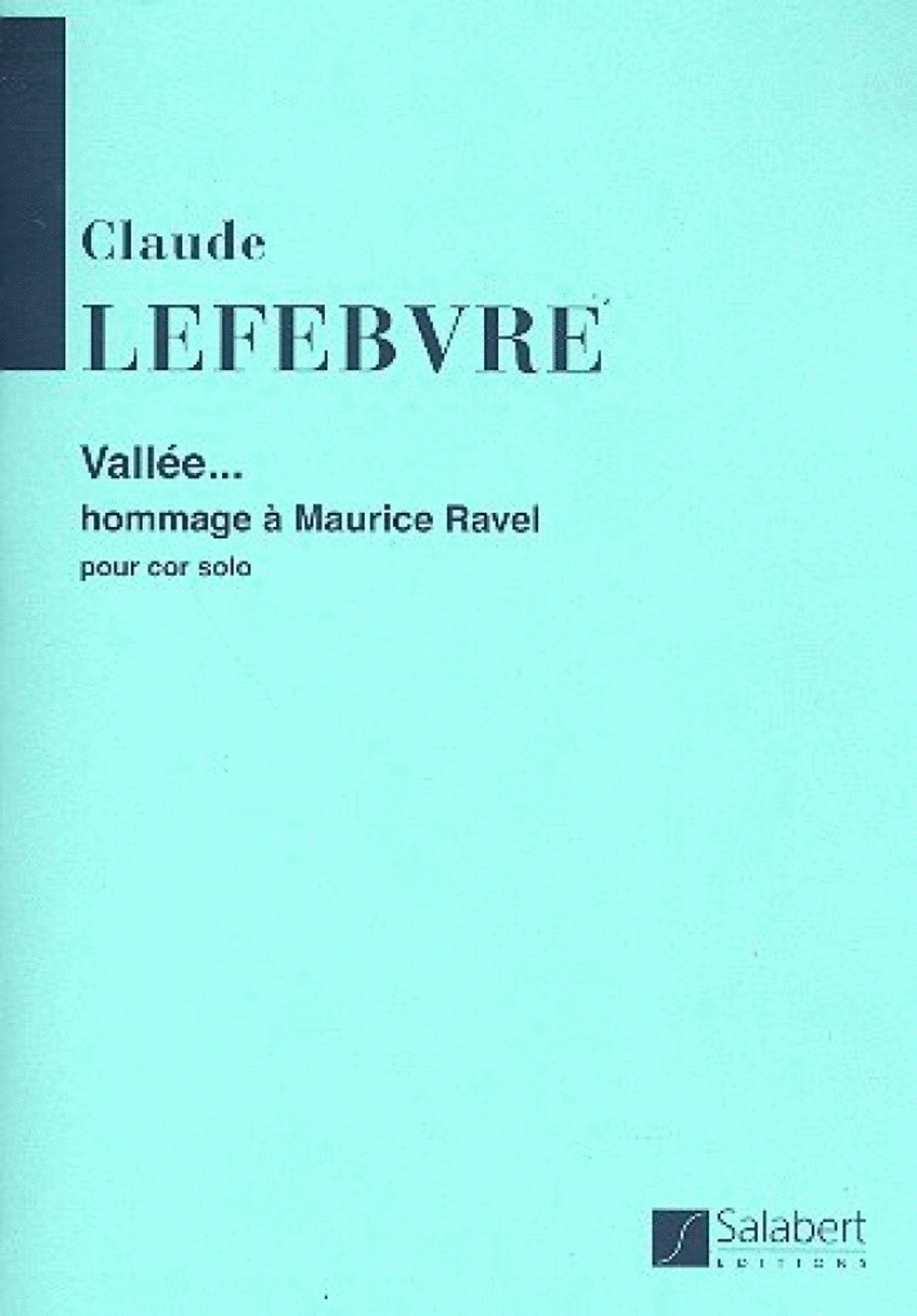 Vallee... Hommage A Maurice Ravel Horn scores gallery preview page 1