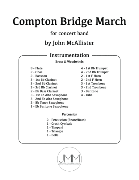 Compton Bridge March - for Concert Band image number null
