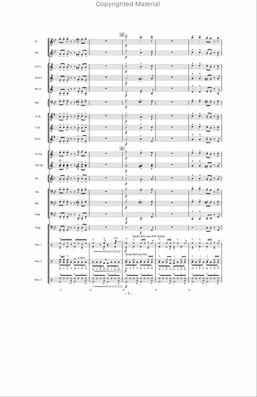 Mambo cubano Concert Band scores gallery preview page 6