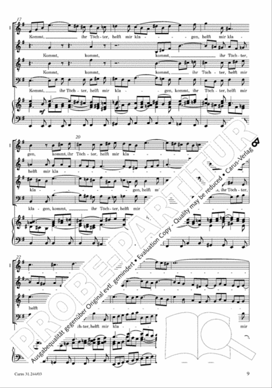 St. Matthew Passion (Matthaus-Passion) 4-Part scores gallery preview page 10