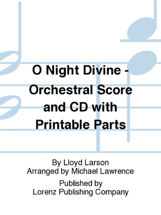 Book cover for O Night Divine - Orchestral Score and CD with Printable Parts
