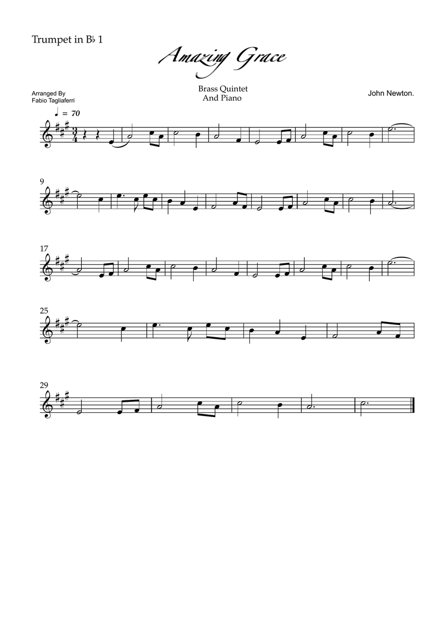 Amazing Grace Amazing Grace Horn scores gallery preview page 6