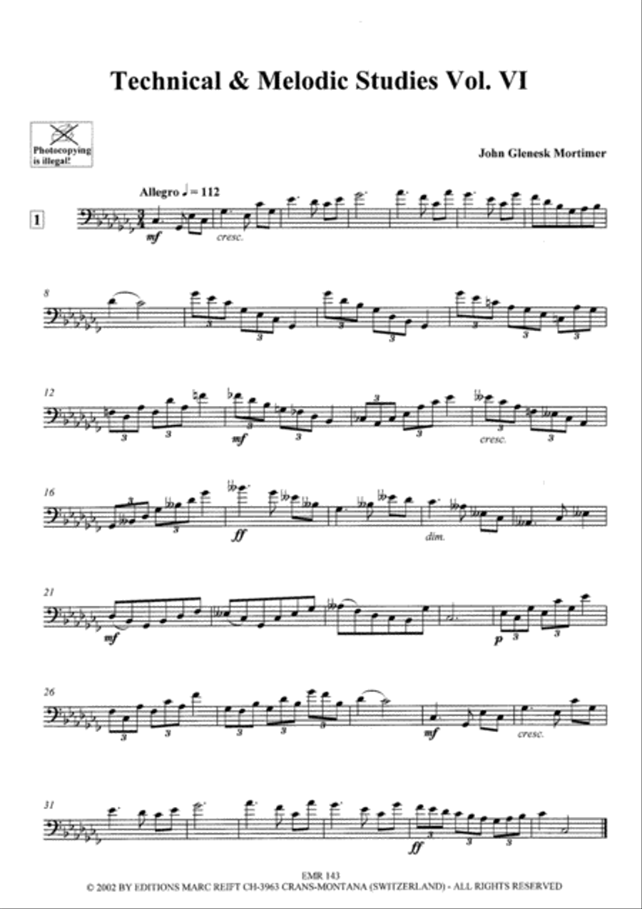 Technical & Melodic Studies Vol. 6 Trombone scores gallery preview page 3