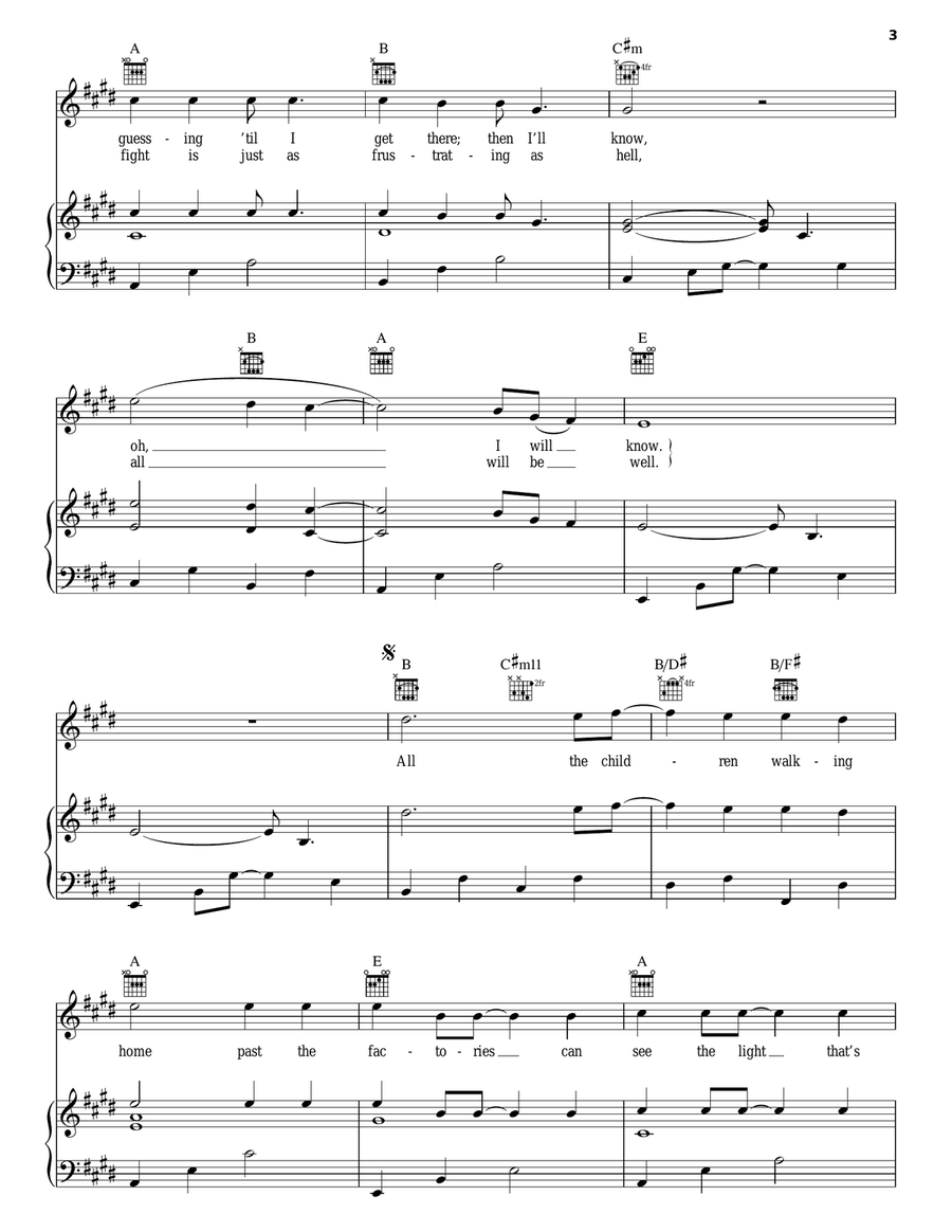 All Will Be Well All Will Be Well Piano, Vocal, Guitar scores gallery preview page 3