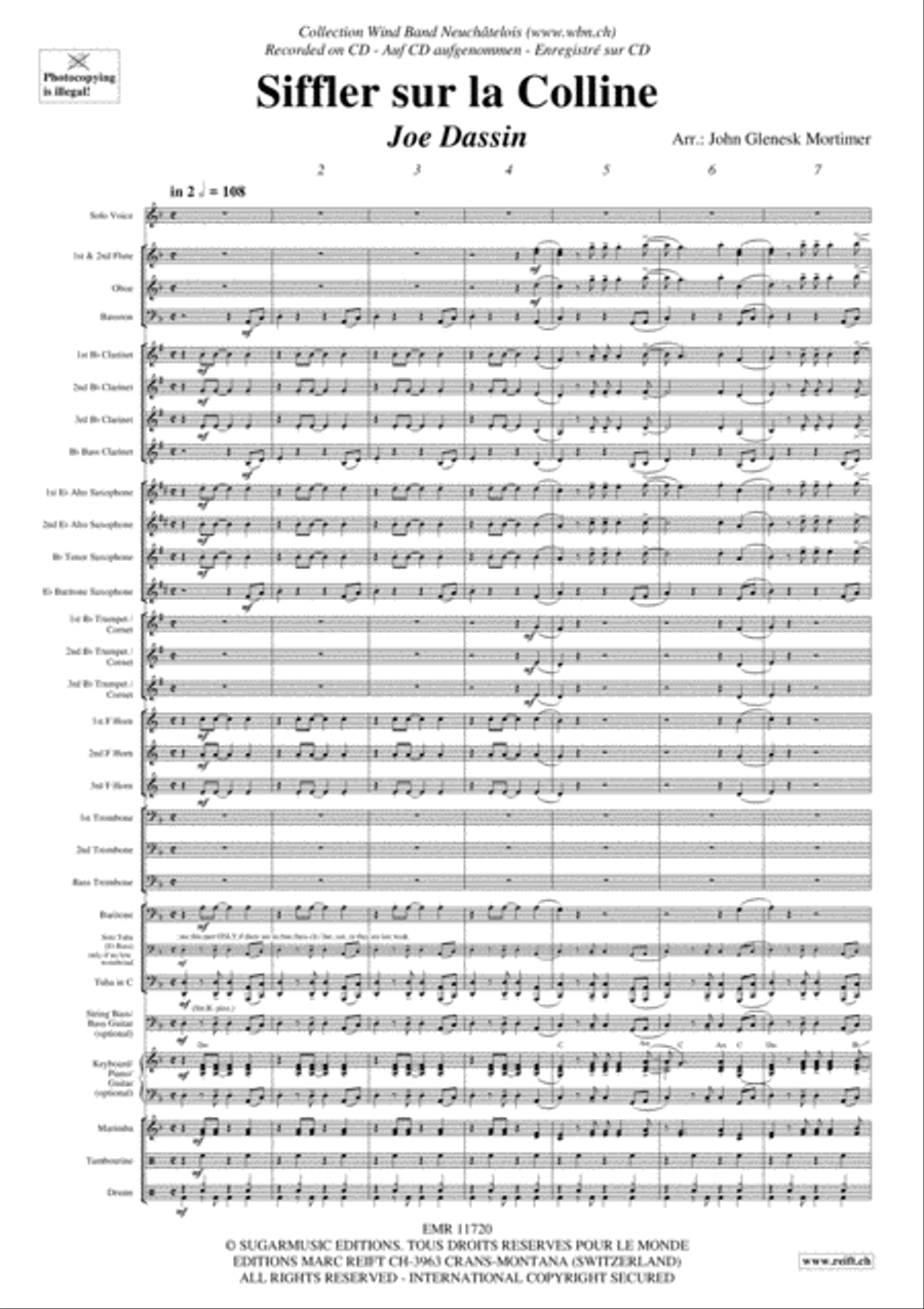 Siffler sur la Colline Concert Band scores gallery preview page 4