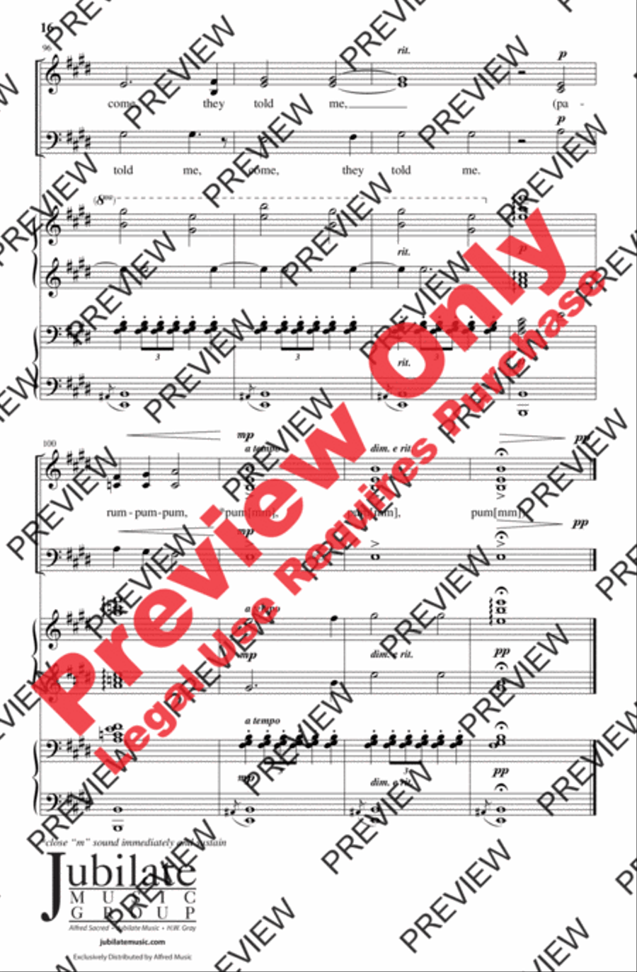 The Little Drummer Boy 3-Part scores gallery preview page 15