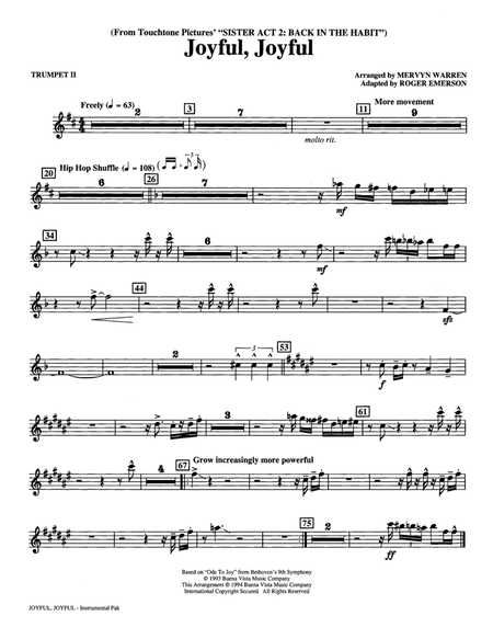 Joyful, Joyful (from Sister Act 2) (arr. Roger Emerson) - Trumpet 2