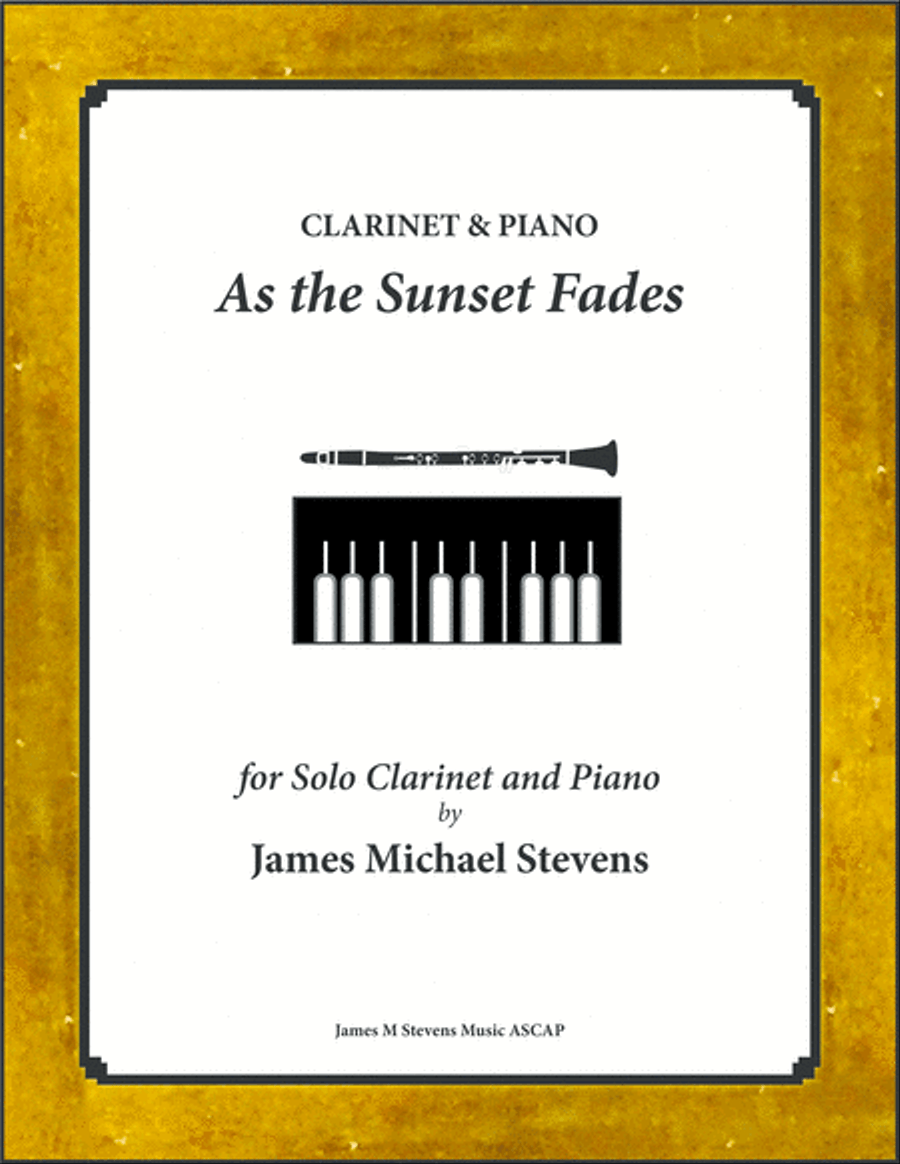 As the Sunset Fades - Clarinet & Piano Clarinet Solo scores gallery preview page 1