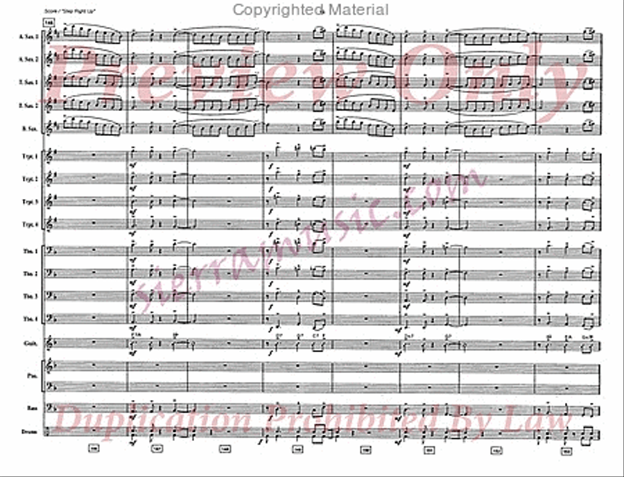 Step Right Up Big Band scores gallery preview page 20