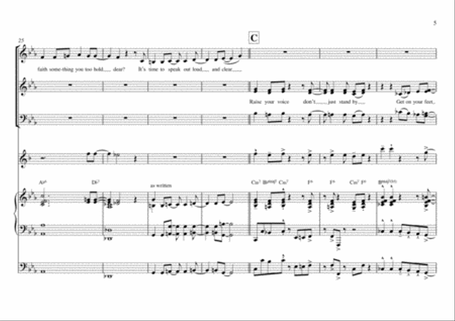 Let Your Voice Be Heard 4-Part - Sheet Music page 3