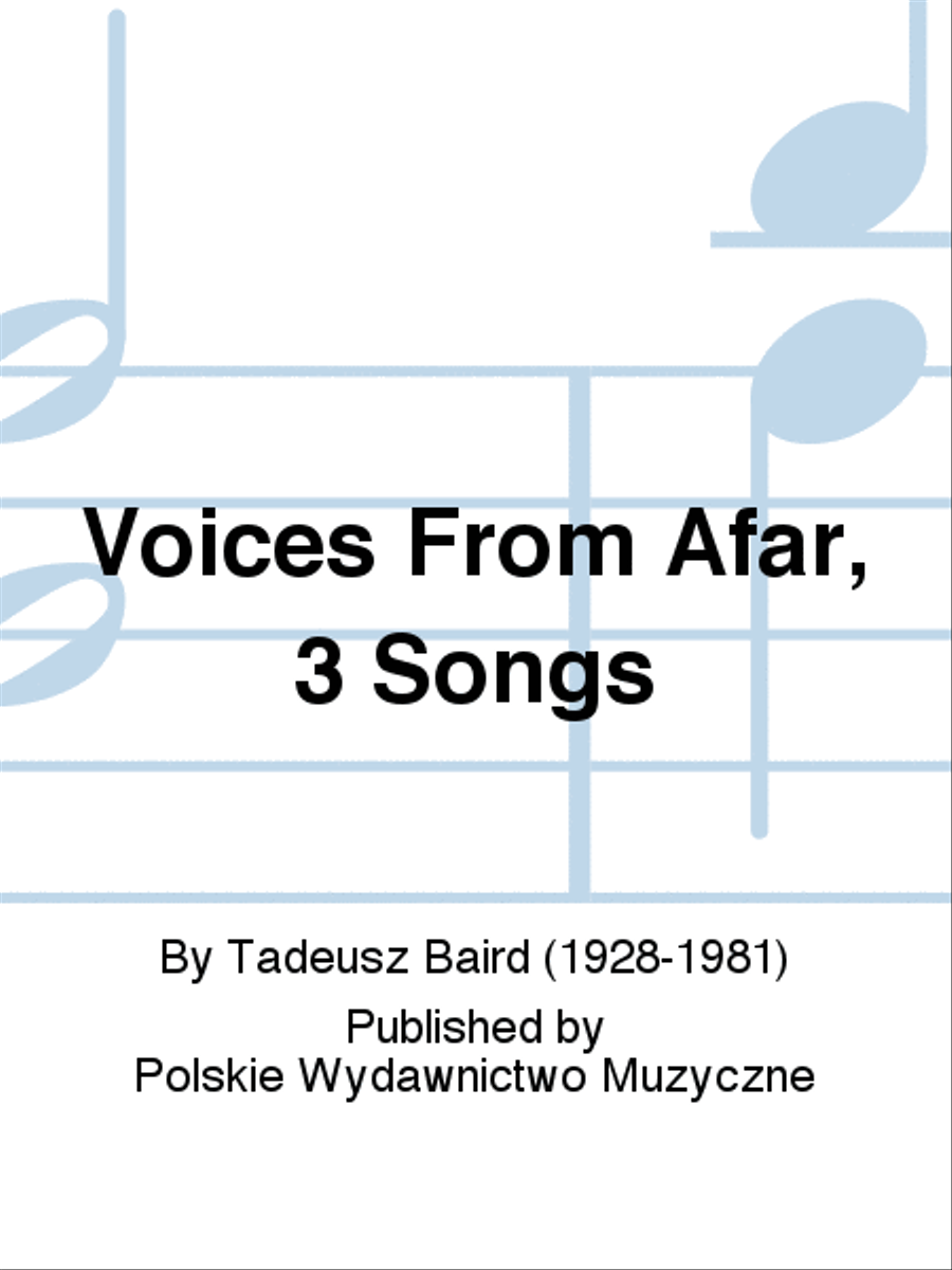 Voices From Afar, 3 Songs Orchestra scores gallery preview page 1