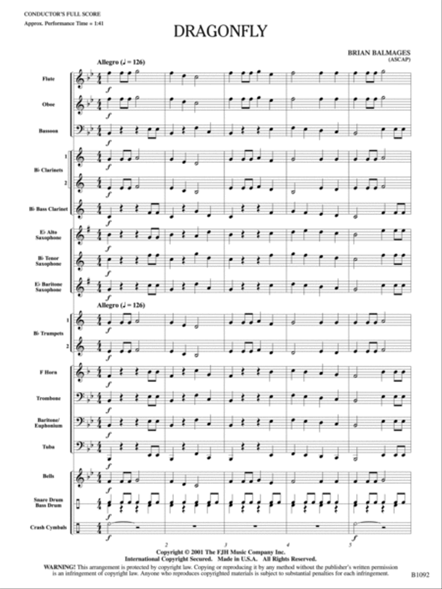Dragonfly: Score Concert Band scores gallery preview page 3